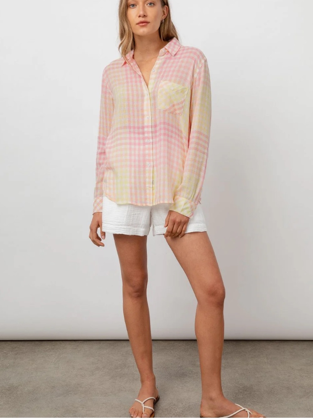 Rails Sherbet PlaidCharli-Lemon Raspberry Button-Down Shirt